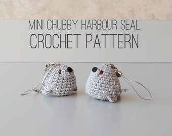 PATTERN ONLY - Mini Chubby Harbour Seal Crochet Pattern , seal crochet pattern, seal amigurumi, DIY seal keychain, harbour seal, chubby seal