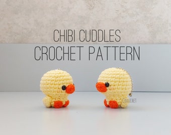 PATTERN ONLY - Chibi Cuddles the Yellow Duck Crochet Pattern, duck plush , duck crochet pattern, yellow duck, baby duck crochet, quack
