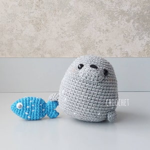 PATTERN ONLY Lu-Seal the Jumbo Harbour Seal, Spooked-Out Fish Crochet Pattern, Chubby Seal, DIY seal, crochet seal pattern image 2