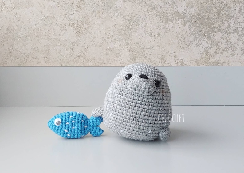 PATTERN ONLY Lu-Seal the Jumbo Harbour Seal, Spooked-Out Fish Crochet Pattern, Chubby Seal, DIY seal, crochet seal pattern image 2