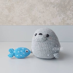 PATTERN ONLY Lu-Seal the Jumbo Harbour Seal, Spooked-Out Fish Crochet Pattern, Chubby Seal, DIY seal, crochet seal pattern image 3