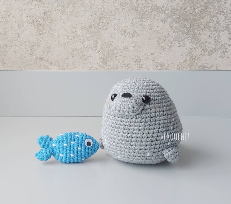 PATTERN ONLY Lu-Seal the Jumbo Harbour Seal, Spooked-Out Fish Crochet Pattern, Chubby Seal, DIY seal, crochet seal pattern image 3