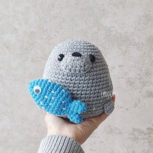 PATTERN ONLY Lu-Seal the Jumbo Harbour Seal, Spooked-Out Fish Crochet Pattern, Chubby Seal, DIY seal, crochet seal pattern image 6