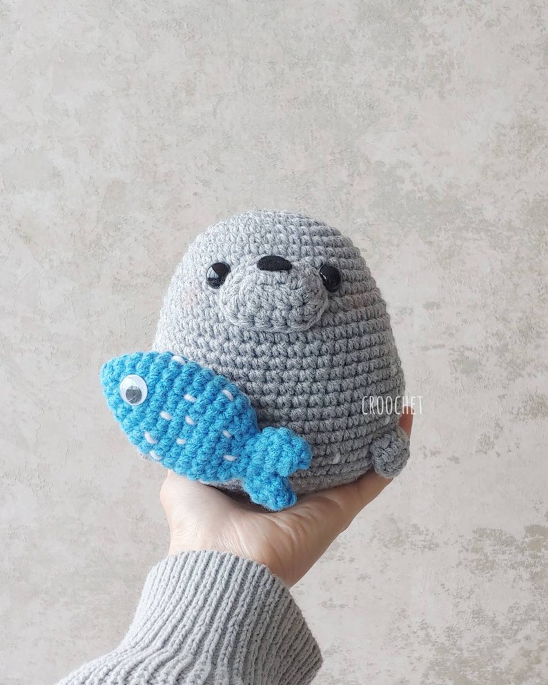 PATTERN ONLY Lu-Seal the Jumbo Harbour Seal, Spooked-Out Fish Crochet Pattern, Chubby Seal, DIY seal, crochet seal pattern image 6