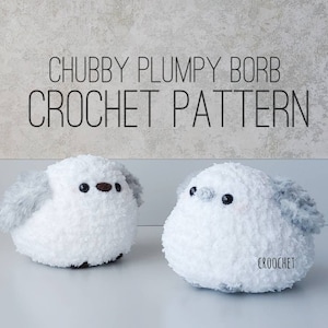 PATTERN ONLY - Plumpy Chubby Borb, Shima Enaga, Chubby Birb, Borb, bird crochet pattern, birb crochet, borb crochet, amigurumi bird pattern