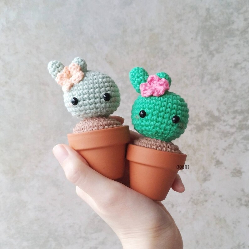 PATTERN ONLY Twin CactX Crochet PDF pattern, amigurumi crochet cactus pattern, chubby cactus, CactX pattern, succulent, pattern, crochet image 2