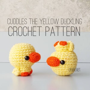 PATTERN ONLY - Cuddles the Yellow Duckling Crochet Pattern, duck plush , duck crochet pattern, yellow duck, baby duck crochet, quack