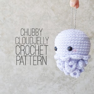 PATTERN ONLY - Chubby Cloudjelly Crochet Pattern, Cloud, Jellyfish, Jelly, Cute Jellyfish, Tentacles, Cnidaria, Sea Jellies, Sea Jelly