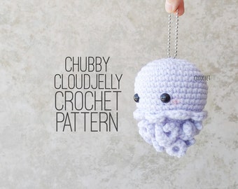 PATTERN ONLY - Chubby Cloudjelly Crochet Pattern, Cloud, Jellyfish, Jelly, Cute Jellyfish, Tentacles, Cnidaria, Sea Jellies, Sea Jelly