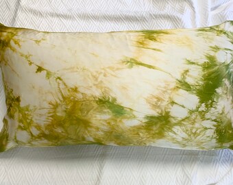 Tie Dye Shibori Warm golden tones with Teal Blue Self Care DIY Spa Mother/'s Day Silk Pillowcase
