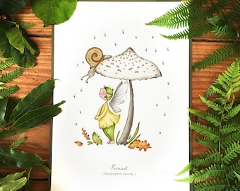 Mushroom Print -  Parasol