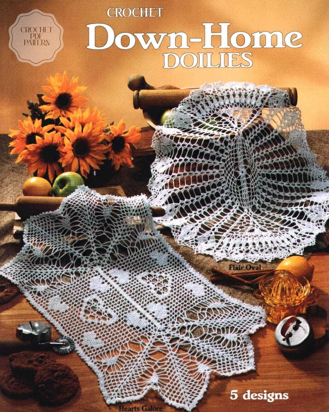 5-in-1 Crochet Doily and Table Runner Set