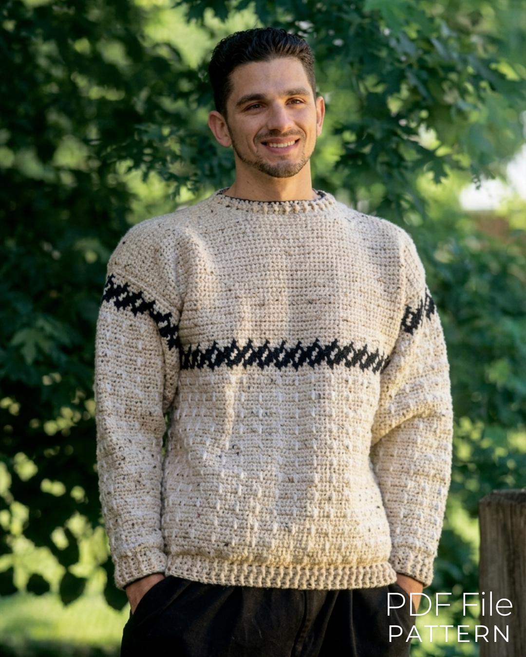 Mens Geometric Sweater - Etsy