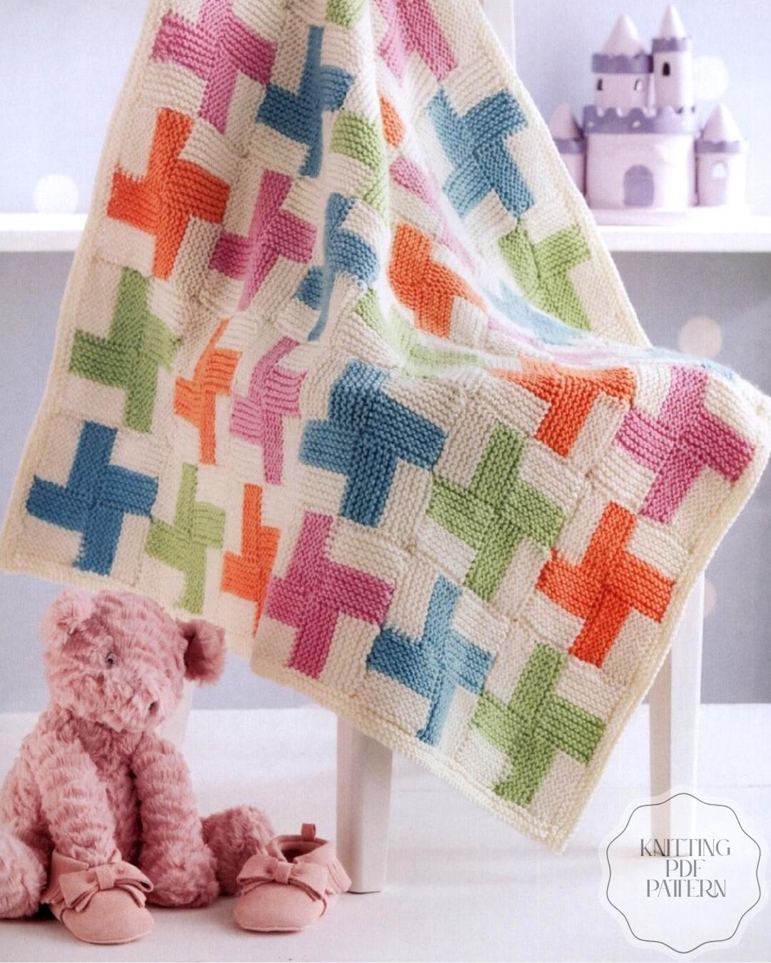 Vintage PDF Pattern Instant Download | Knit Pinwheel Baby Blanket ...