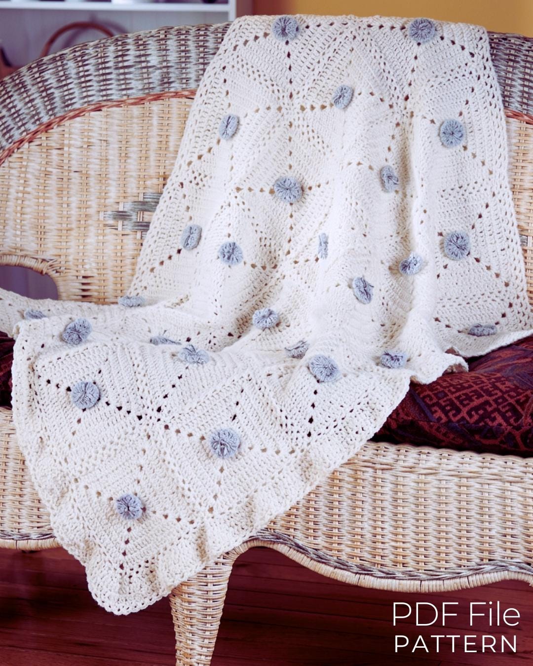 Crochet Baby Blanket Baby Magic Puff Stitch Soft Heirloom Afghan ...