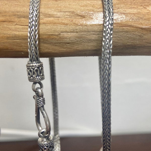 Ladies Silver Bali Snake Woven Bracelet Sterling 925 chain | 4 Lengths