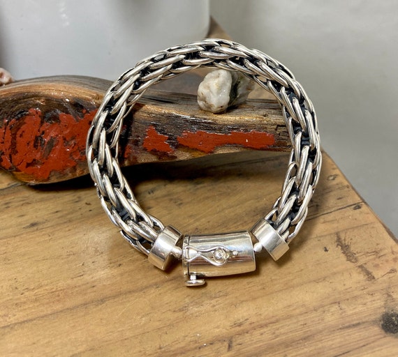 アクセサリー Vintage Silver 925 Multi Links Bracelet Vintage Bracelet Multi Link Round & Rope Links 925 Sterling