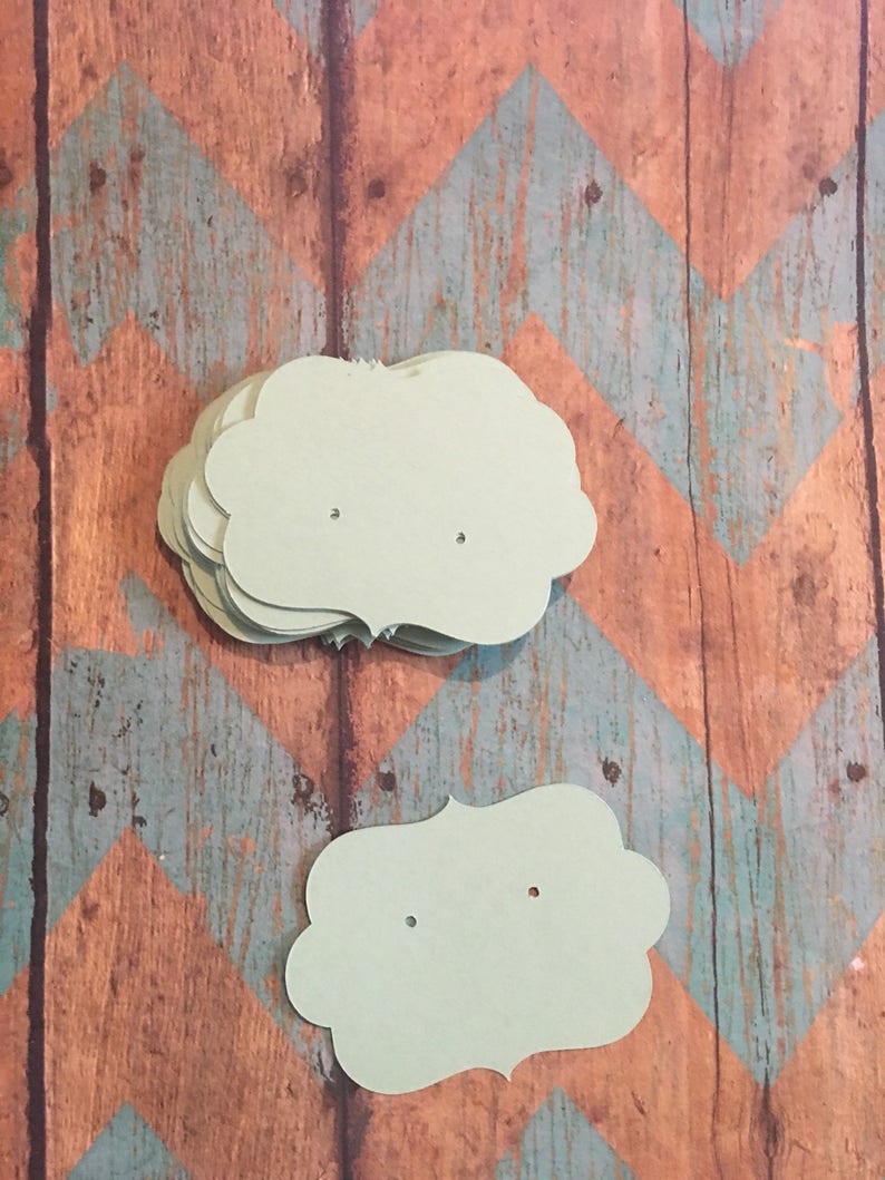 Earring Display Cardscardstock Earring Holdersjewelry Etsy