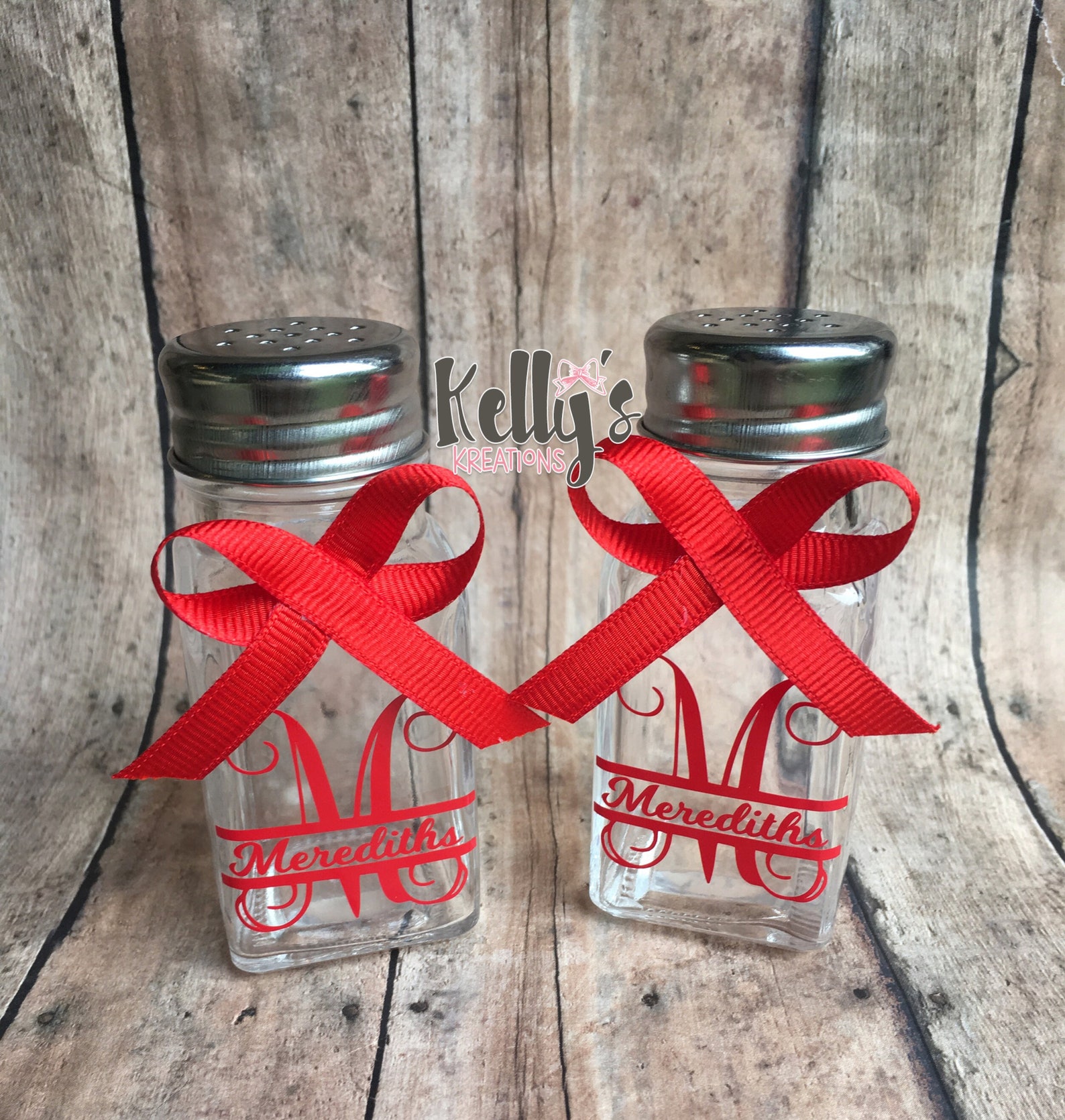 Salt and Pepper Shakers Personalized Salt and Pepper Shakers Etsy