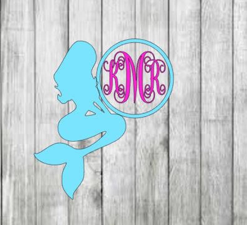 Download Mermaid monogram frame-mermaid svg frame-dxf file-eps file ...