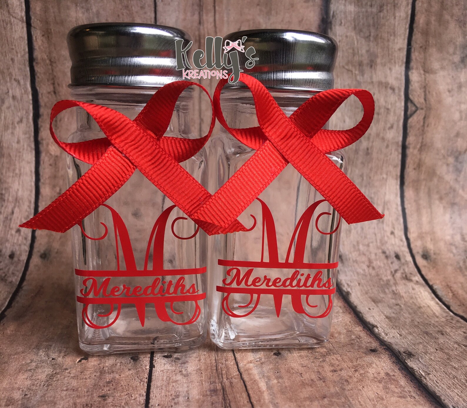 Salt and Pepper Shakers Personalized Salt and Pepper Shakers Etsy