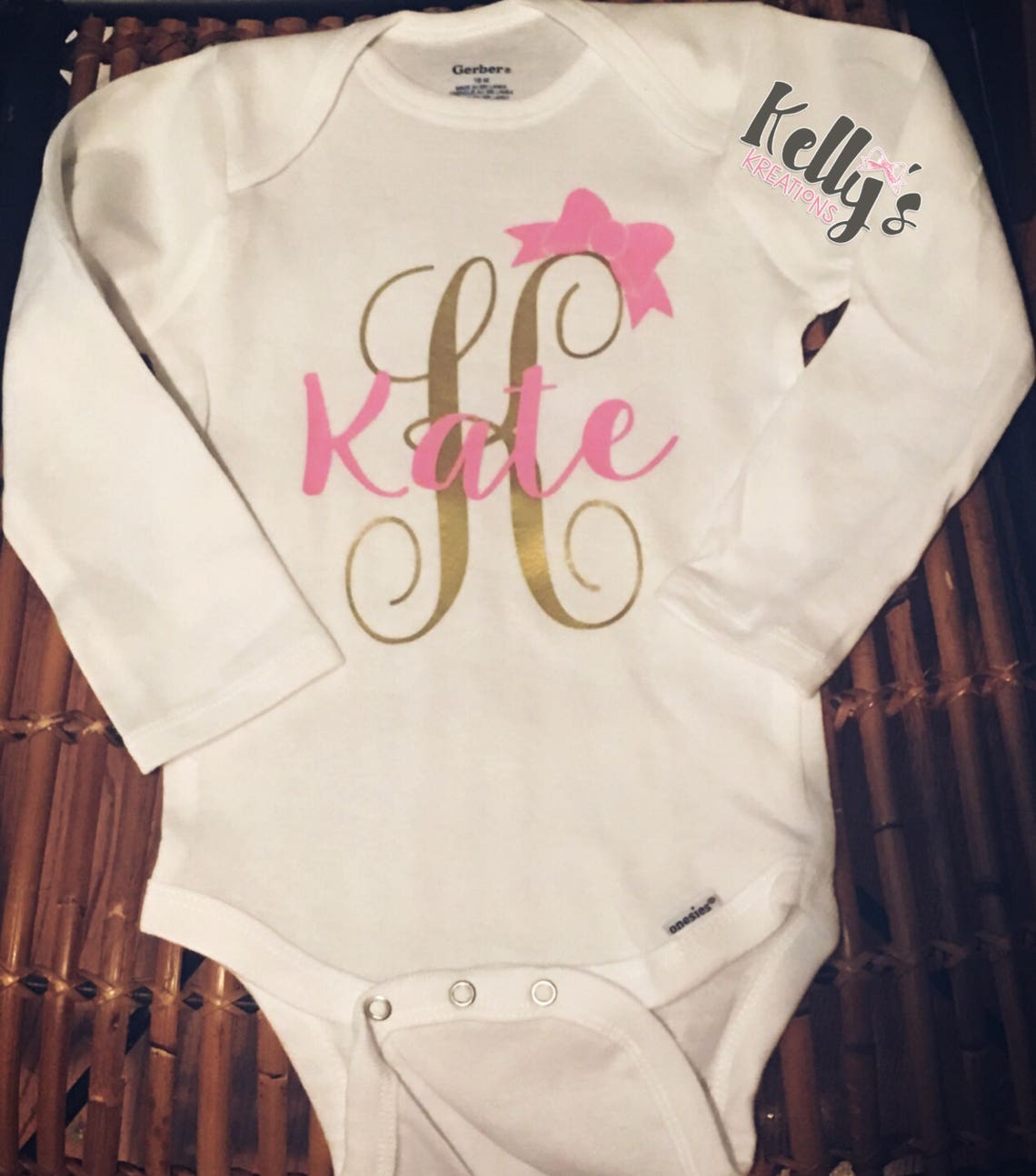 Baby Girl Outfitpersonalized Baby Shirtmonogram Etsy