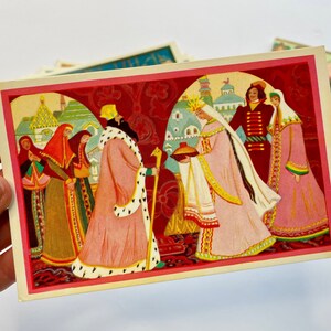 Das Märchen von Zar Saltan. Alexander Puschkin. Set aus 12 Karten.