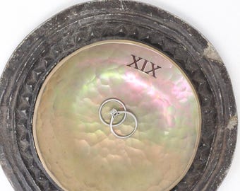 19th Wedding Anniversary Bronze Dish, Hammered Finish Choice of Design