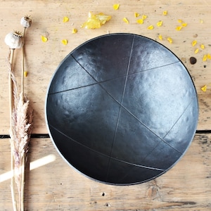 Large Contemporary Deep Iron Bowl, 6th Anniversary Personalized Gift, Housewarming Ideas For New Home, Hand Forged Catch All Bowl for Wife