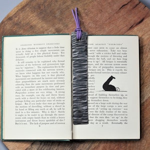 Iron Bookmark 6th Wedding Anniversary - hand made personalised iron gift - forged metal bookmark with faux leather tassel Cool gift idea