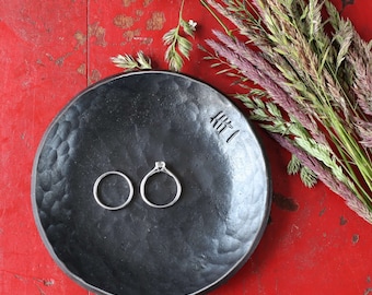 6th Anniversary Dish, Iron Wedding Gift, Ready to Ship - 6 Tally Mark / VI Roman Numerals / Minimal Design, Romantic Gift