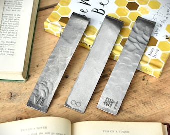 Iron Scroll Bookmark 6 Tally Marks - Ready to Ship, 6th Anniversary Gift - Handmade Iron Gift for Wife Husband - Couples Iron Anniversary