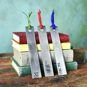 Stahl Lesezeichen 11. Hochzeitstag Geschenk - Versandfertig - Für Sie, Ihn, Freund, Freundin - Römische Ziffern Tally Marks Design