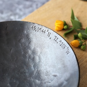 Iron Anniversary, Personalised 6th Wedding Gift for Husband, 6 Year Anniversary for Friend, Custom Gift for Wife, Catch All Bowl for Wife