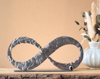 Unendlich Personalisierte Eisen Liebe Knoten für immer Symbol Skulptur 6.Eisen Hochzeit Jahrestag Geschenk geschmiedet