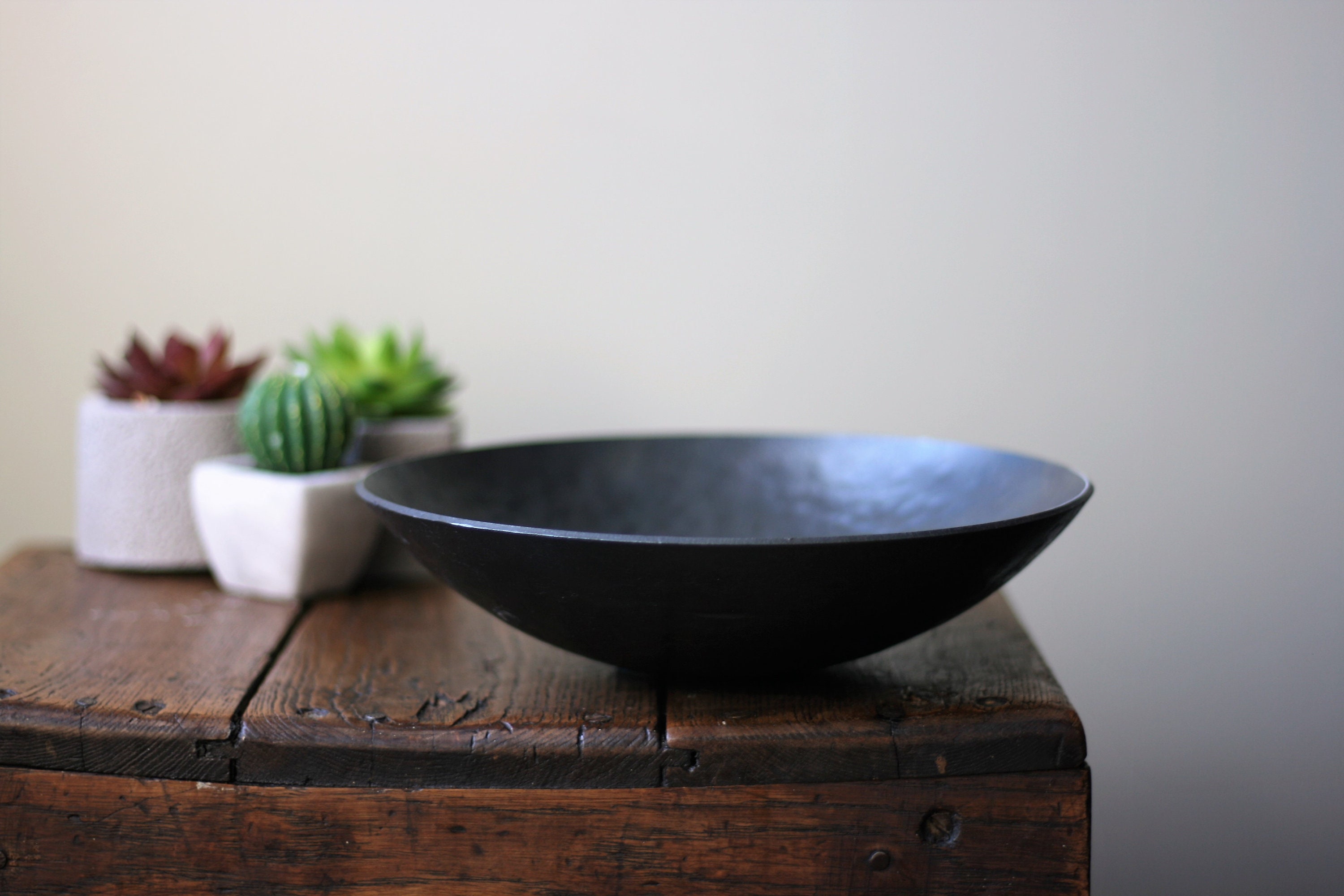 Iron Bowl Extra Large metal bowl hand housewarming gift Etsy