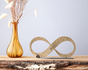 Personalised Bronze Infinity Knot Sculpture: 8th Anniversary Keepsake