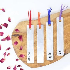 10th Anniversary Aluminum Bookmark: Roman Numerals or Tally Marks