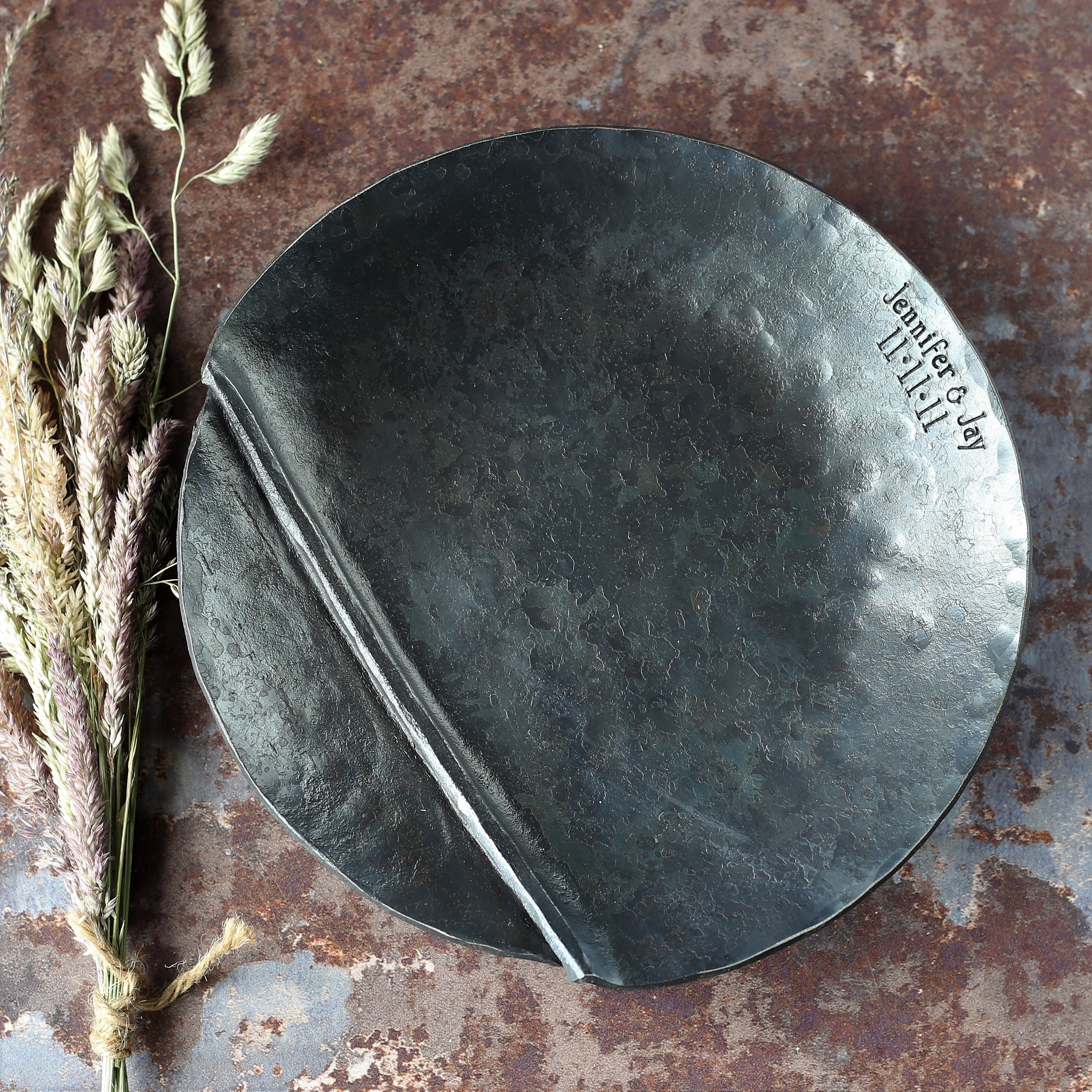 11th anniversary gift - Steel jewellery dish