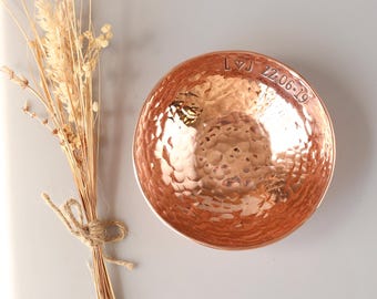 Personalised Small Copper Bowl.