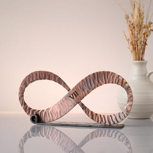 Copper Infinity Love Knot Sculpture-7th Anniversary Gift-Est. 2019