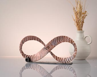 Copper Infinity Love Knot Sculpture-7th Anniversary Gift-Est. 2019