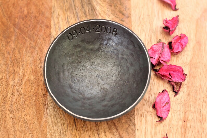 Iron Bowl personalized ring dish gift 6th Anniversary gift Etsy