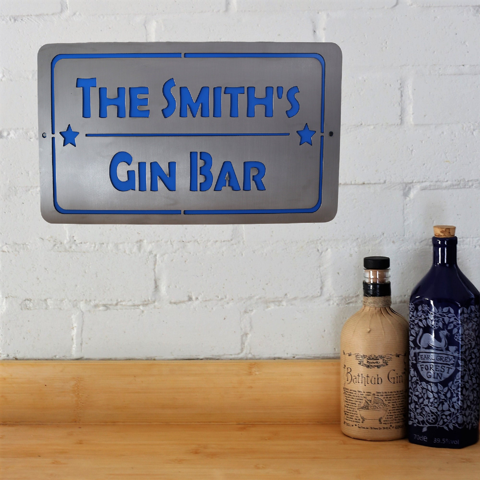 Personalised Metal Bar Sign Custom Metal Business Sign Etsy