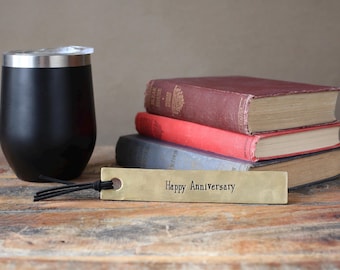 Hand Forged Bronze Bookmark – Personalised Tassel Bookmark
