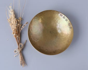 Personalised Hand Forged Bronze Bowl- Medium
