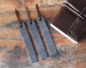 3rd Leather Anniversary Gift - Leather Tassel Iron Bookmark.