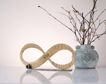 Bronze Infinity Knot Sculpture: 8th Anniversary Eternal Love Bronze Gift