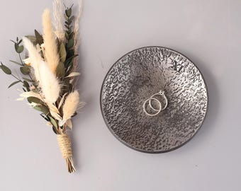 11th Anniversary Gift, Ironwood Dish. Hand-forged Steel Dish. Home Decor