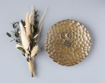 19th Anniversary Gift, Hand-Forged Bronze Cloud Dish Keepsake